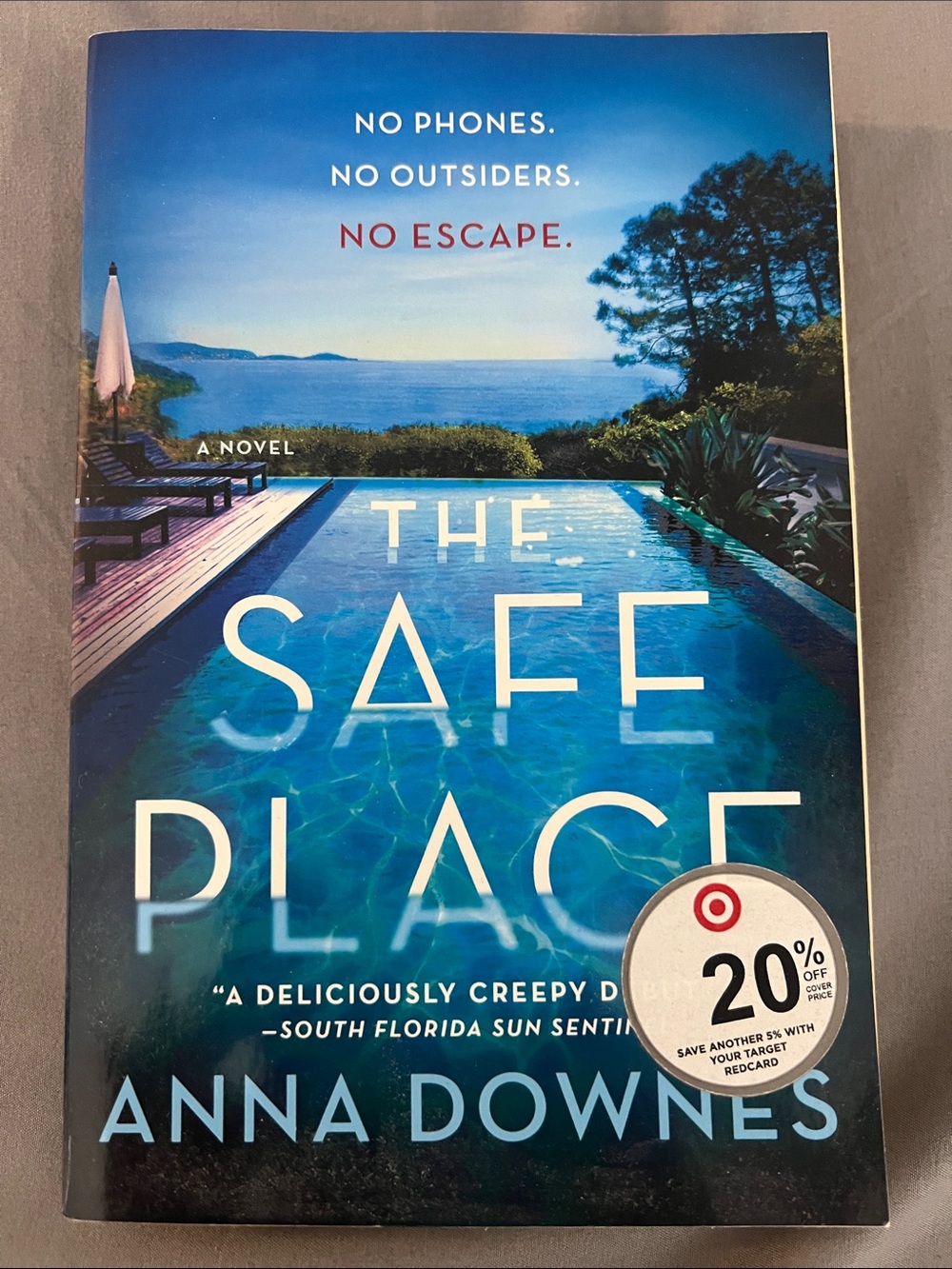 The Safe Place by Anna Downes - Paperback Thriller in Blue